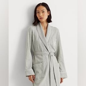 Ralph Lauren Cotton Women's Body Bath Robe Heather Grey L
